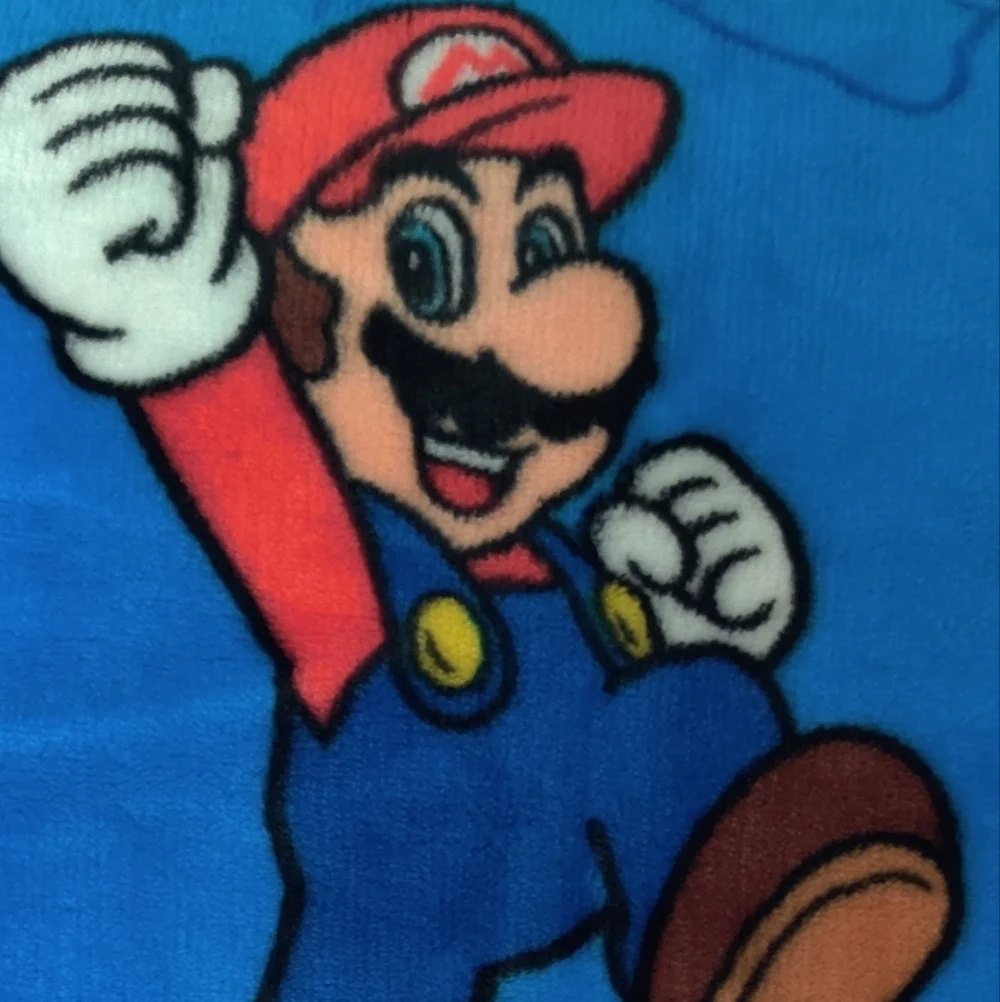 NWT - Super Mario Plush Throw - Sz 50” x 60”